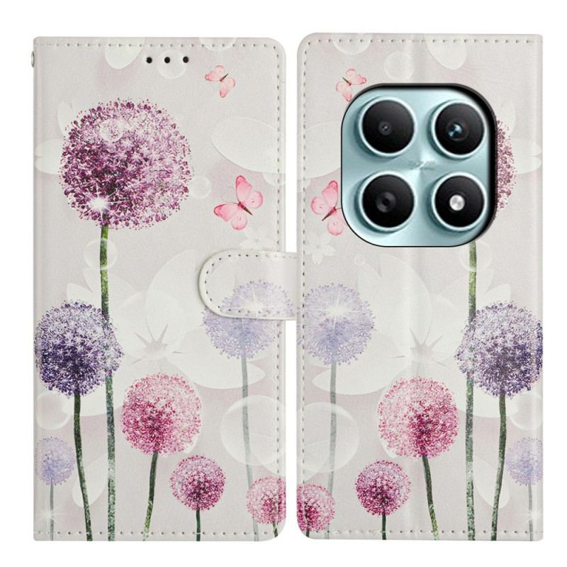 Läderfodral Xiaomi Redmi Note 15 5g Telefonfodral Maskrosmönster