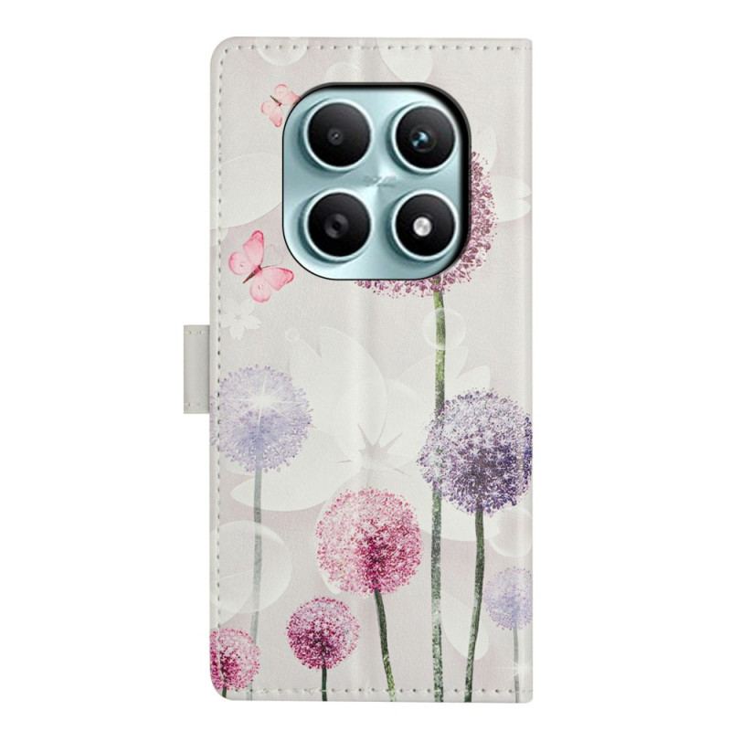 Läderfodral Xiaomi Redmi Note 15 5g Telefonfodral Maskrosmönster