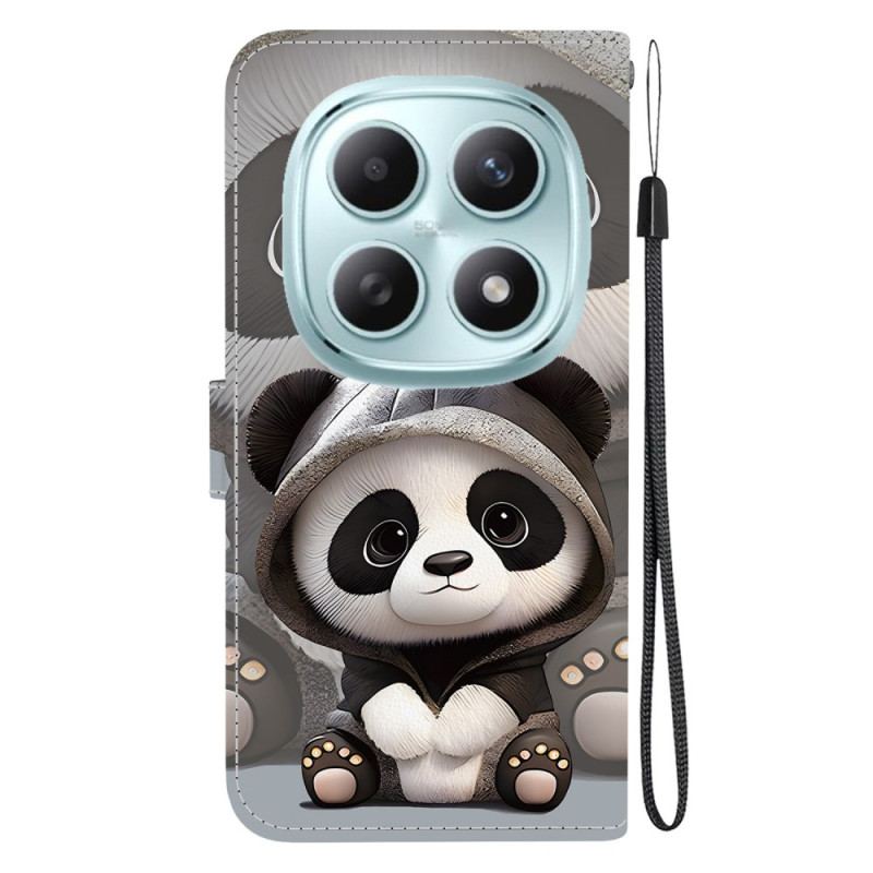 Läderfodral Xiaomi Redmi Note 15 5g Telefonfodral Pandamönster