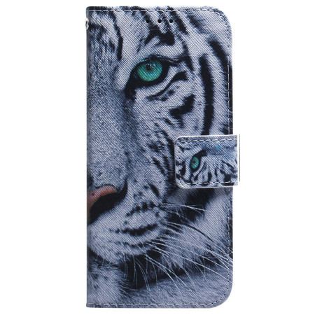 Läderfodral Xiaomi Redmi Note 15 5g Telefonfodral Vit Tiger