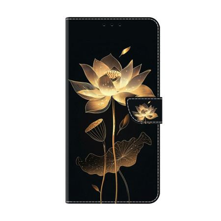 Läderskal Fodral Xiaomi Redmi Note 15 5g Gyllene Lotus