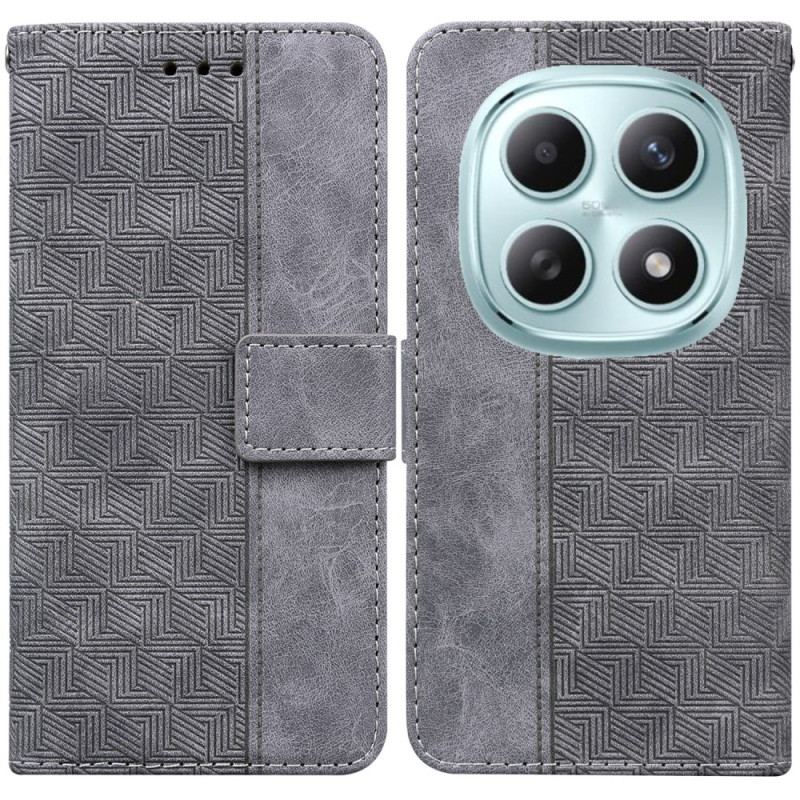 Läderskal Fodral Xiaomi Redmi Note 15 5g Vävt Mönster