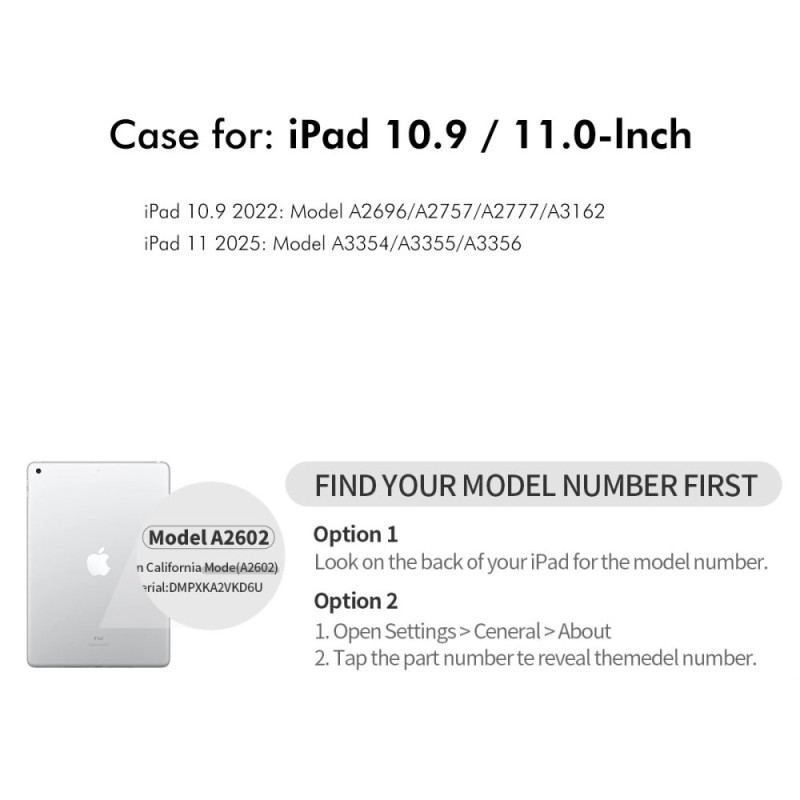 Fodral För iPad (2025) 360-graders Roterande Design Enkay