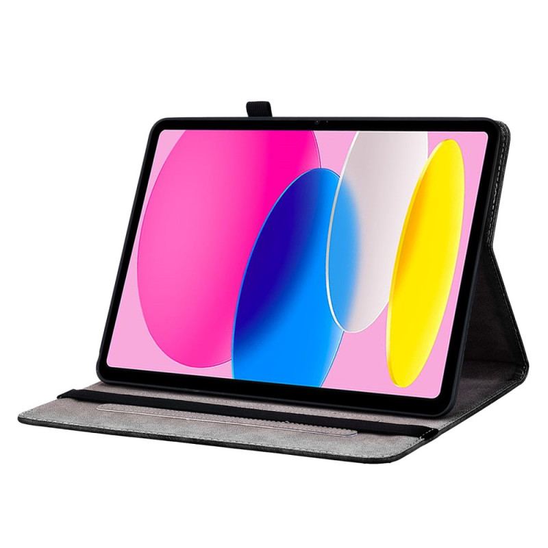 Fodral iPad (2025) Blå Fjärilar Och Blommor