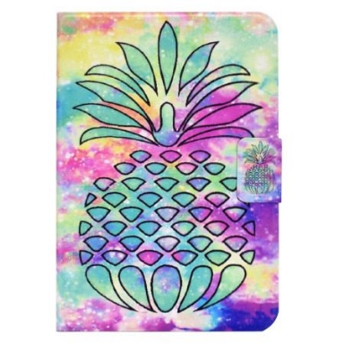 Läderskal Fodral iPad (2025) Grafisk Ananas