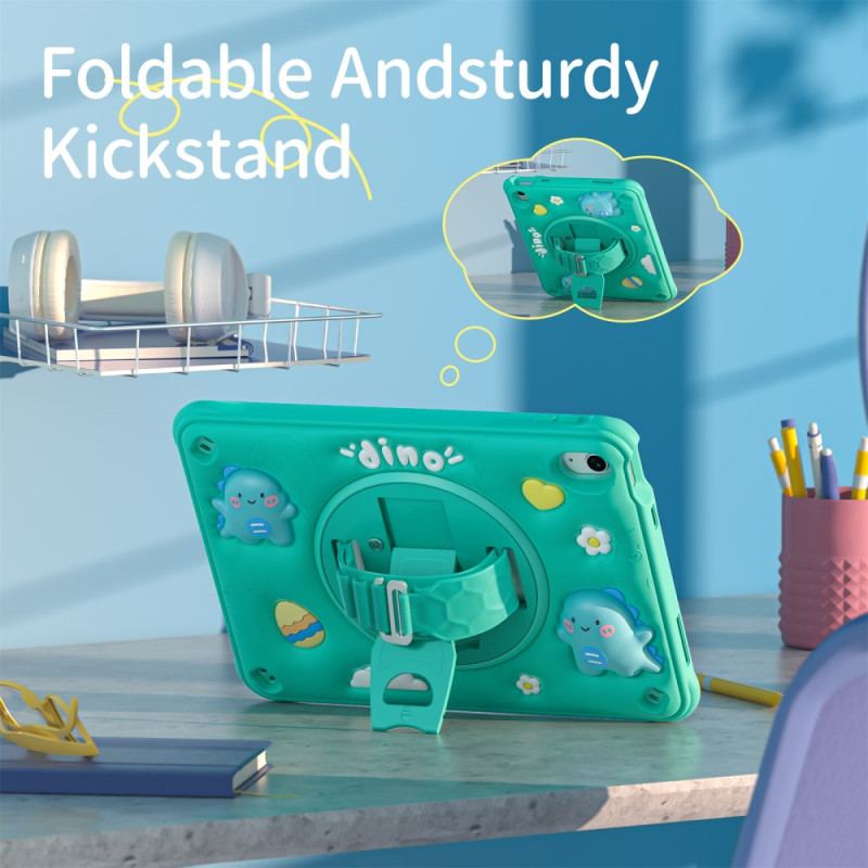 Skal För iPad (2025) Handtag Och Stativ För Barndinosaurier