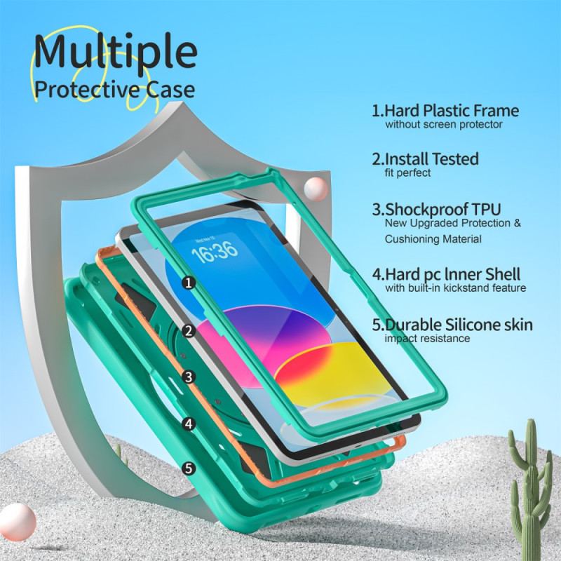 Skal För iPad (2025) Handtag Och Stativ För Barndinosaurier