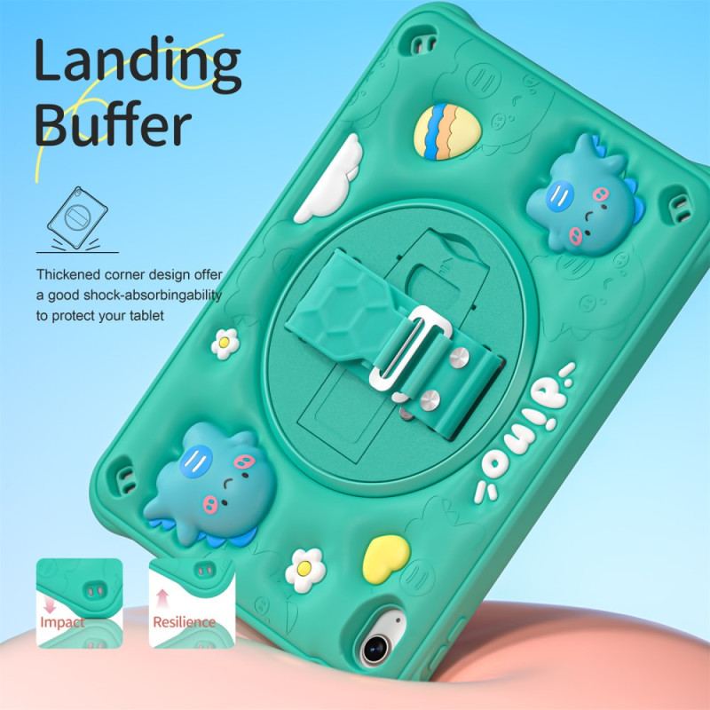 Skal För iPad (2025) Handtag Och Stativ För Barndinosaurier