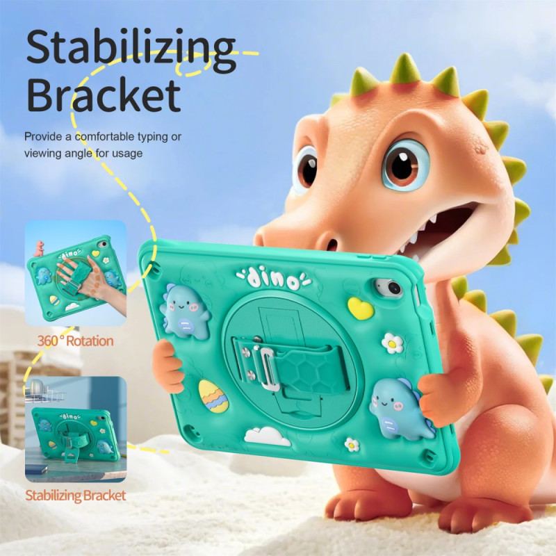Skal För iPad (2025) Handtag Och Stativ För Barndinosaurier