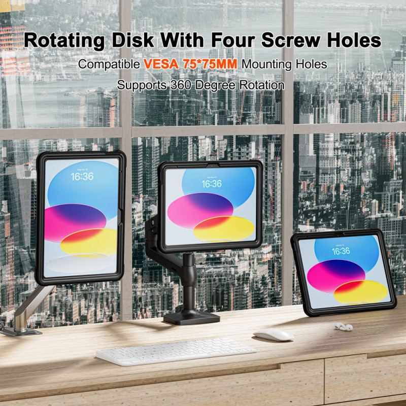 Skal För iPad (2025) Integrerat Justerbart Stativ