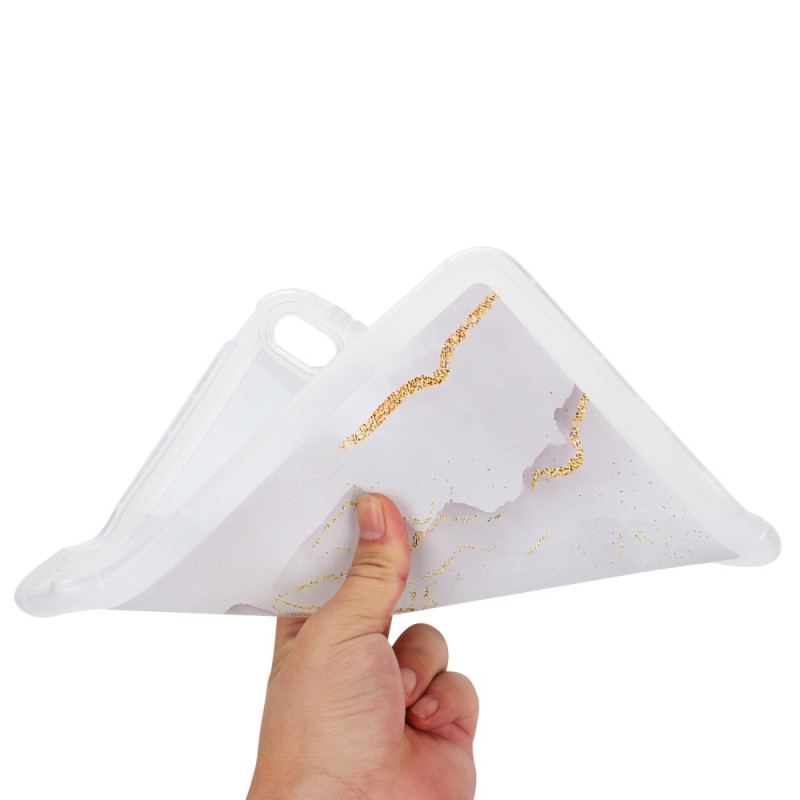 Skal För iPad (2025) Silikonmarmor Design