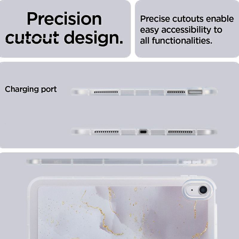 Skal För iPad (2025) Silikonmarmor Design