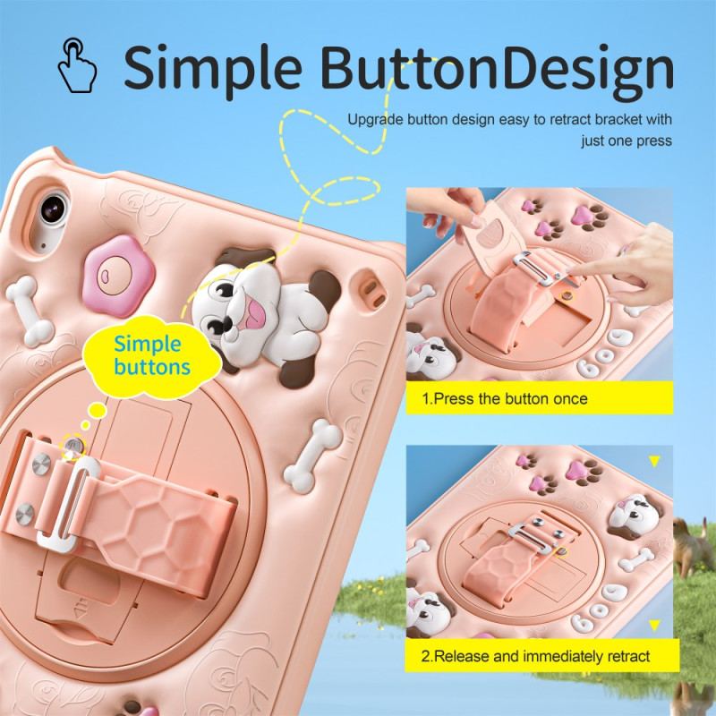 Skal iPad (2025) Axelrem Och Stativ För Hund För Barn
