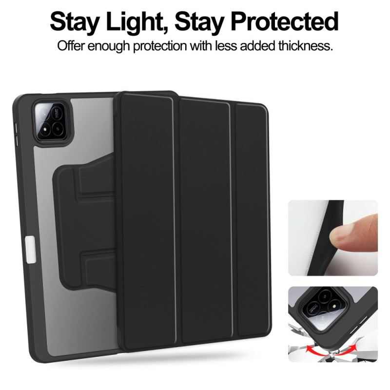 Case Xiaomi Pad 7 / 7 Pro Telefonfodral Lädereffekt Med Roterande Stativ