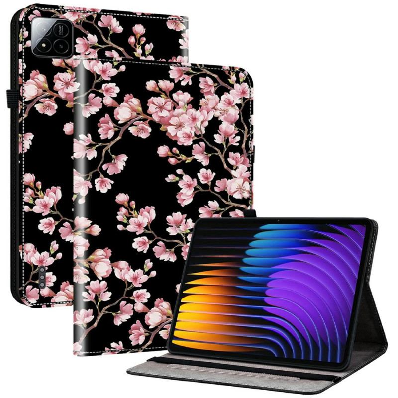 Fodral Xiaomi Pad 7 / 7 Pro Plommonblommor