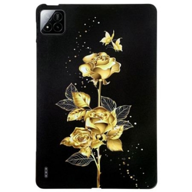 Skal Xiaomi Pad 7 / 7 Pro Telefonfodral Gyllene Rosor Och Fjärilar