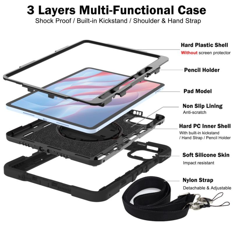 Skal Xiaomi Pad 7 / 7 Pro Ultratåligt Med Stativ Och Axelrem