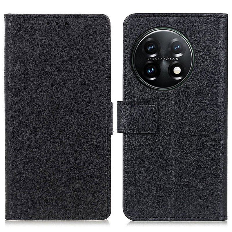 Fodral OnePlus 11 5G Klassisk Lädereffekt